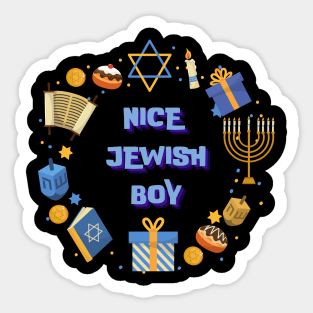 nice jewish boy 2023 hanukkah clothing Sticker